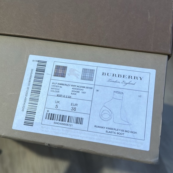 Burberry Runway Kimberly Mid High Elastic Boot sz 38 - Picture 13 of 15